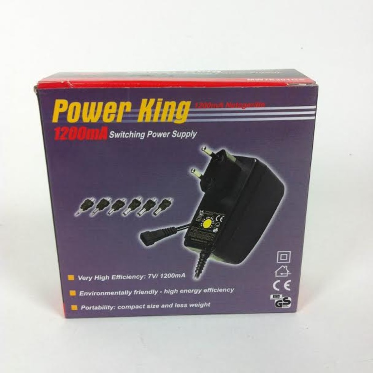 Oplader. Variable output. Power King 1200mA